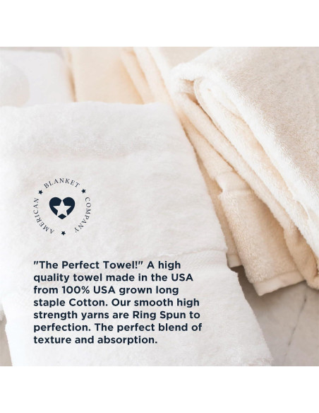 Toallas de baño 100% algodón Champagne American Blanket - 2 paños 33x33 cm