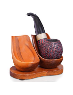 Soporte de Tubos de Tabaco de Madera Doble Briar y Oak