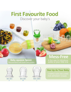 Chupete de Alimentación WAJIAYON para Bebés - 3 Tamaños y Cuchara 2
