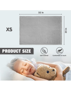 Manta para bebé de franela Rest-Eazzzy Gris 63.5x81.3 cm 2