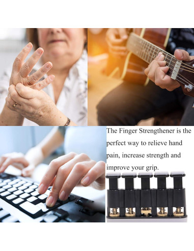 Ejercitador de Dedos DILIMI para Guitarra - Ajustable 1.36 a 3.86 kg