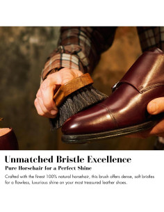 Cepillo de Pulido de Zapatos Piedra y Clark - Madera y Pelo de Caballo 2