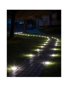 Luces Solares de Suelo Biling 8 Paquetes 12 LEDs Blancas 2