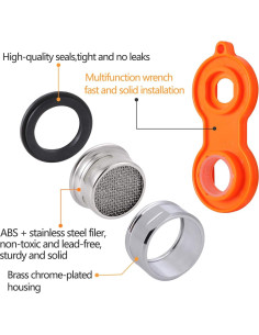 Aireadores de Fregadero KWOKWEI M24 - 12 Piezas Latón 2