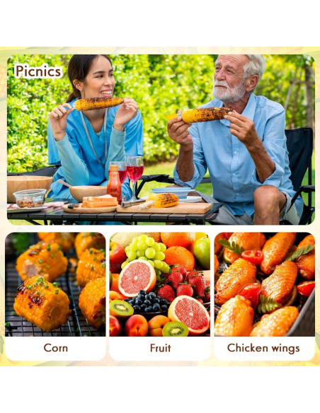 10 Piezas Sujetadores de Mazorcas de Maíz AUGHOA, Acero Inoxidable