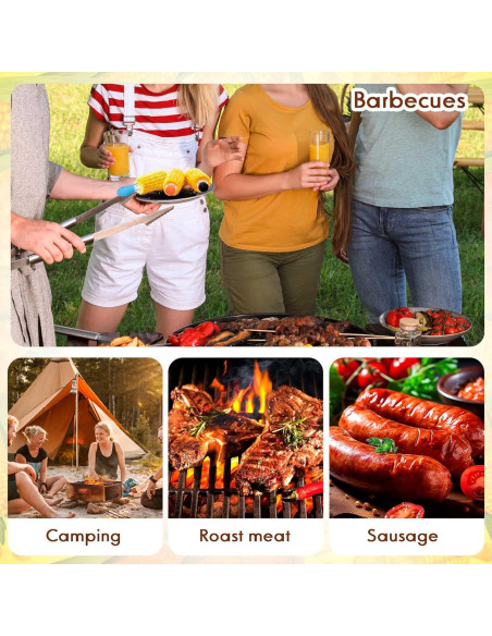 10 Piezas Sujetadores de Mazorcas de Maíz AUGHOA, Acero Inoxidable