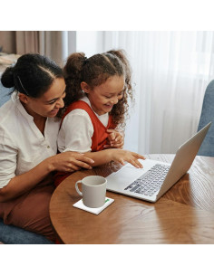 Juego de 4 Posavasos de Cerámica 3dRose - Dinosaurios 2