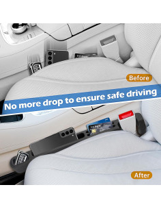 Relleno de Espacio para Asiento de Coche DEWEST - Juego de 2, Ajustable 2