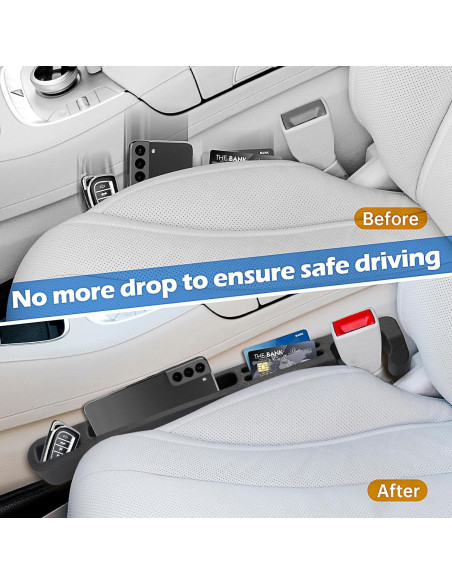 Relleno de Espacio para Asiento de Coche DEWEST - Juego de 2, Ajustable