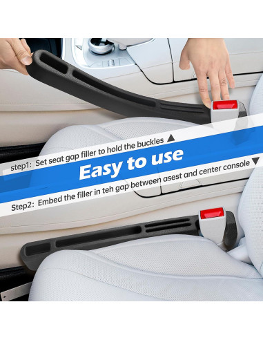 Relleno de Espacio para Asiento de Coche DEWEST - Juego de 2, Ajustable