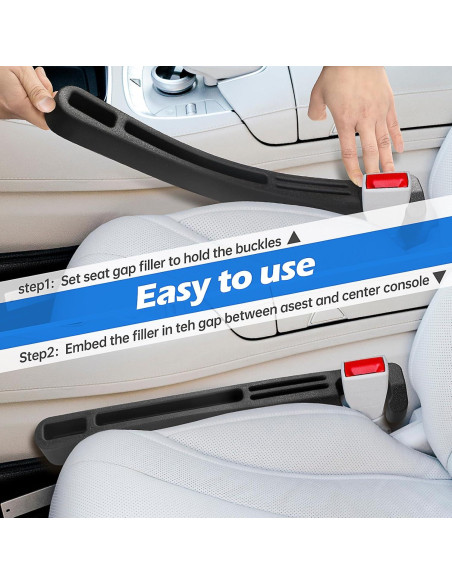 Relleno de Espacio para Asiento de Coche DEWEST - Juego de 2, Ajustable