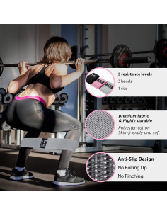 Bandas de Resistencia EnriQ para Glúteos y Piernas - 3 Niveles 2