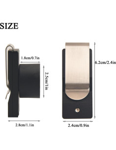 Porta Tiza de Billar Lake of Fire con Clip Magnético - Negro 2