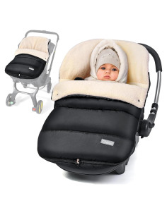 Cubierta de Asiento de Coche para Bebés Orzbow Invierno Negra