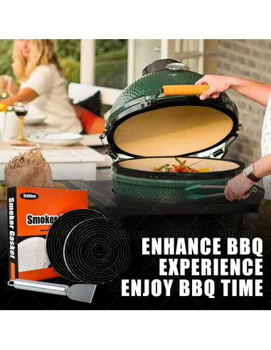 Junta Autoadhesiva Negra Dallden para Big Green Egg 2 Piezas