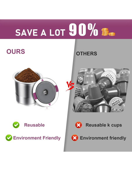 Tazas K reutilizables InwodiTeki para cafeteras Keurig 1.0 y 2.0 Tazas K reutilizables InwodiTeki para cafeteras Keurig 1.0 y 2.0