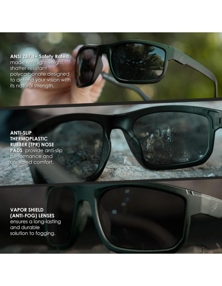 Gafas de Seguridad Edge Defiance Z87+ Polarizadas Humo Gafas de Seguridad Edge Defiance Z87+ Polarizadas Humo