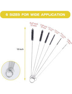 Juego de Cepillos Limpiadores de Pajitas 6 Piezas FAMILIA DE CEPILLOS 2
