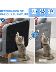 Alfombra Autoadhesiva para Rasguños de Gato Hriiiiya 2Pack 99.8x39.9cm 2