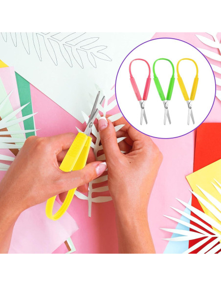 Set de Tijeras de Bucle Telooco 3 Piezas 14 cm Seguridad Niños