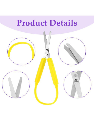 Set de Tijeras de Bucle Telooco 3 Piezas 14 cm Seguridad Niños