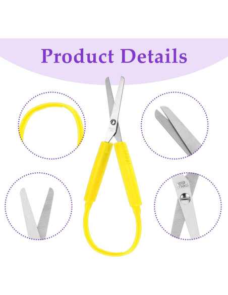 Set de Tijeras de Bucle Telooco 3 Piezas 14 cm Seguridad Niños