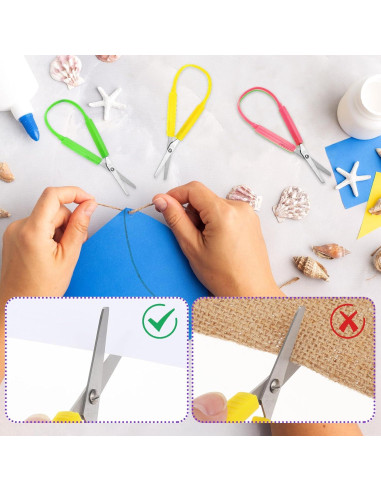 Set de Tijeras de Bucle Telooco 3 Piezas 14 cm Seguridad Niños