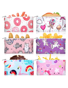 Chumia 6 Bolsas Reutilizables para Snacks Niños 17.5x9.4cm