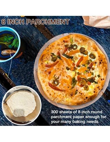 300 Hojas Papel Pergamino Redondo 20 cm Pharamat