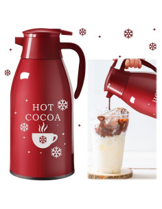 Dispensador de Chocolate Caliente LemonRoad 2L Rojo para Fiestas