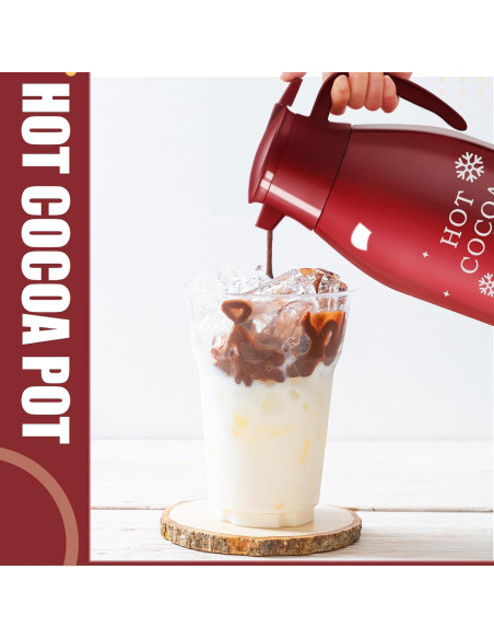 Dispensador de Chocolate Caliente LemonRoad 2L Rojo para Fiestas