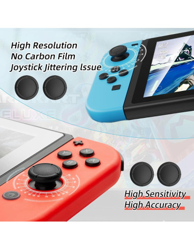 Cubiertas de Joystick de Silicona SMLBJUTE para Nintendo Switch 10PCS Negro