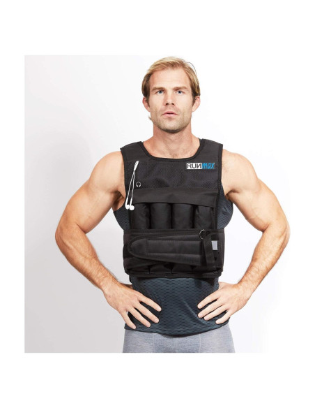 Chaleco con Pesas RUNmax 5.44kg Talla Única Negro