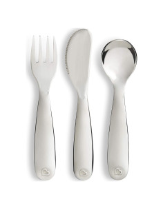 Utensilios de Acero Inoxidable Munchkin para Niños - 3 Piezas