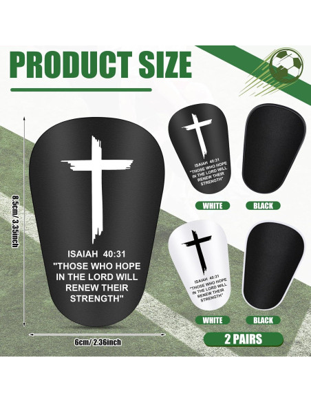 2 Pares Mini Espinilleras Fútbol DERTE 8.5x6 cm Cruz Fe