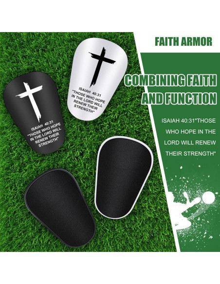 2 Pares Mini Espinilleras Fútbol DERTE 8.5x6 cm Cruz Fe