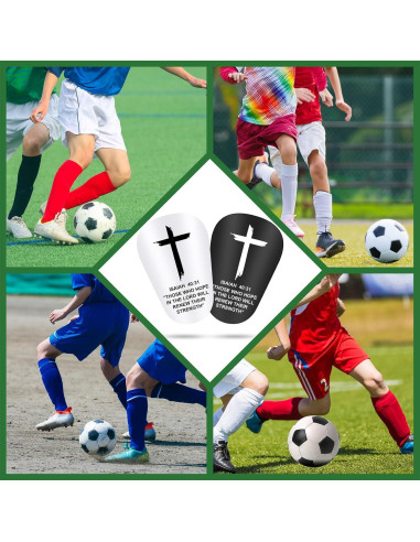 2 Pares Mini Espinilleras Fútbol DERTE 8.5x6 cm Cruz Fe