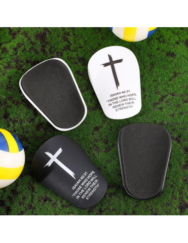 2 Pares Mini Espinilleras Fútbol DERTE 8.5x6 cm Cruz Fe