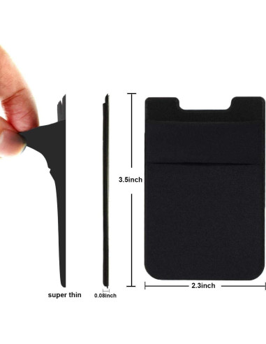 2Pack Soporte Adhesivo para Tarjetas Fulgamo - Negro
