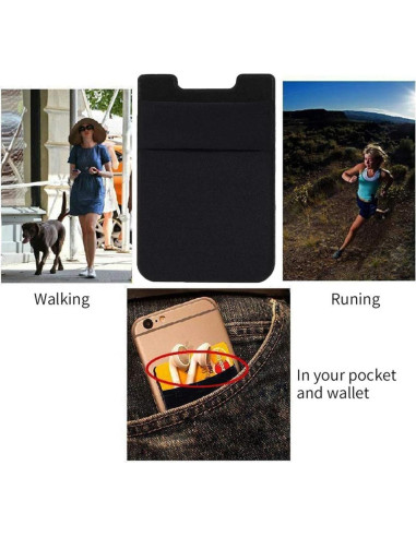 2Pack Soporte Adhesivo para Tarjetas Fulgamo - Negro