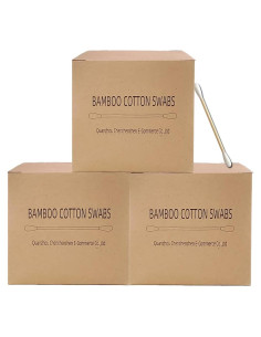 Hisopos de Algodón Biodegradables 1125pcs - 7.37cm con Mango de Madera