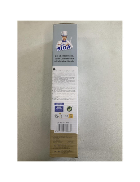 Cepillo Limpiador de Botellas y Pajitas MR.SIGA 2 en 1