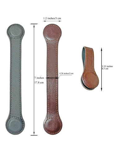 Clips de Toalla Magnéticos Prriudy de Cuero Marrón - 3 Pack