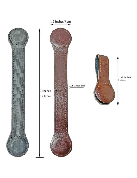 Clips de Toalla Magnéticos Prriudy de Cuero Marrón - 3 Pack