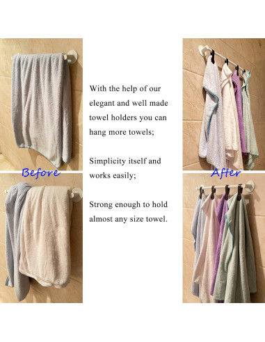 Clips de Toalla Magnéticos Prriudy de Cuero Marrón - 3 Pack