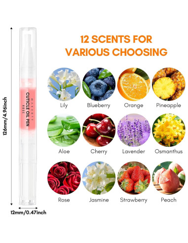 Bolígrafo Aceite Cutículas Makartt 12 Piezas Hidratante