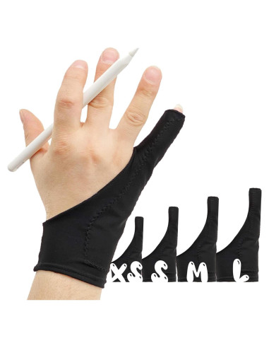 Guante de Dibujo Artista AKX Negro Xpequeño - Paquete de 2