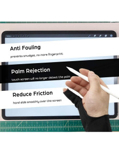 Guante de Dibujo Artista AKX Negro Xpequeño - Paquete de 2 2