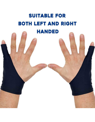 Guante de Dibujo Artista AKX Negro Xpequeño - Paquete de 2