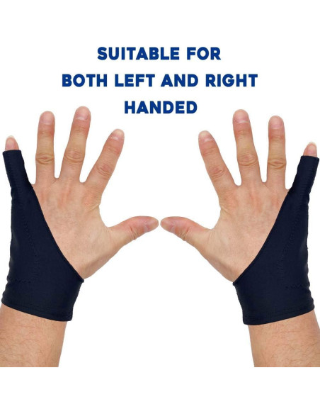 Guante de Dibujo Artista AKX Negro Xpequeño - Paquete de 2